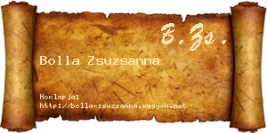 Bolla Zsuzsanna névjegykártya